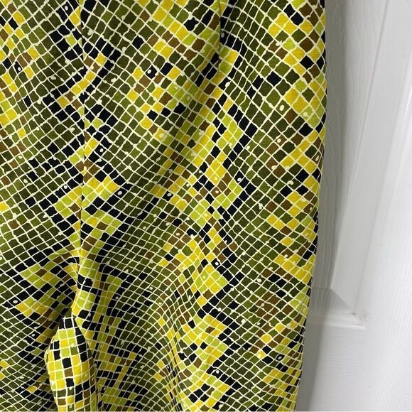 Dana Buchman Pistachio Green Snakeskin Print Silk Blend Pant Size 12 EUC - Picture 2 of 8